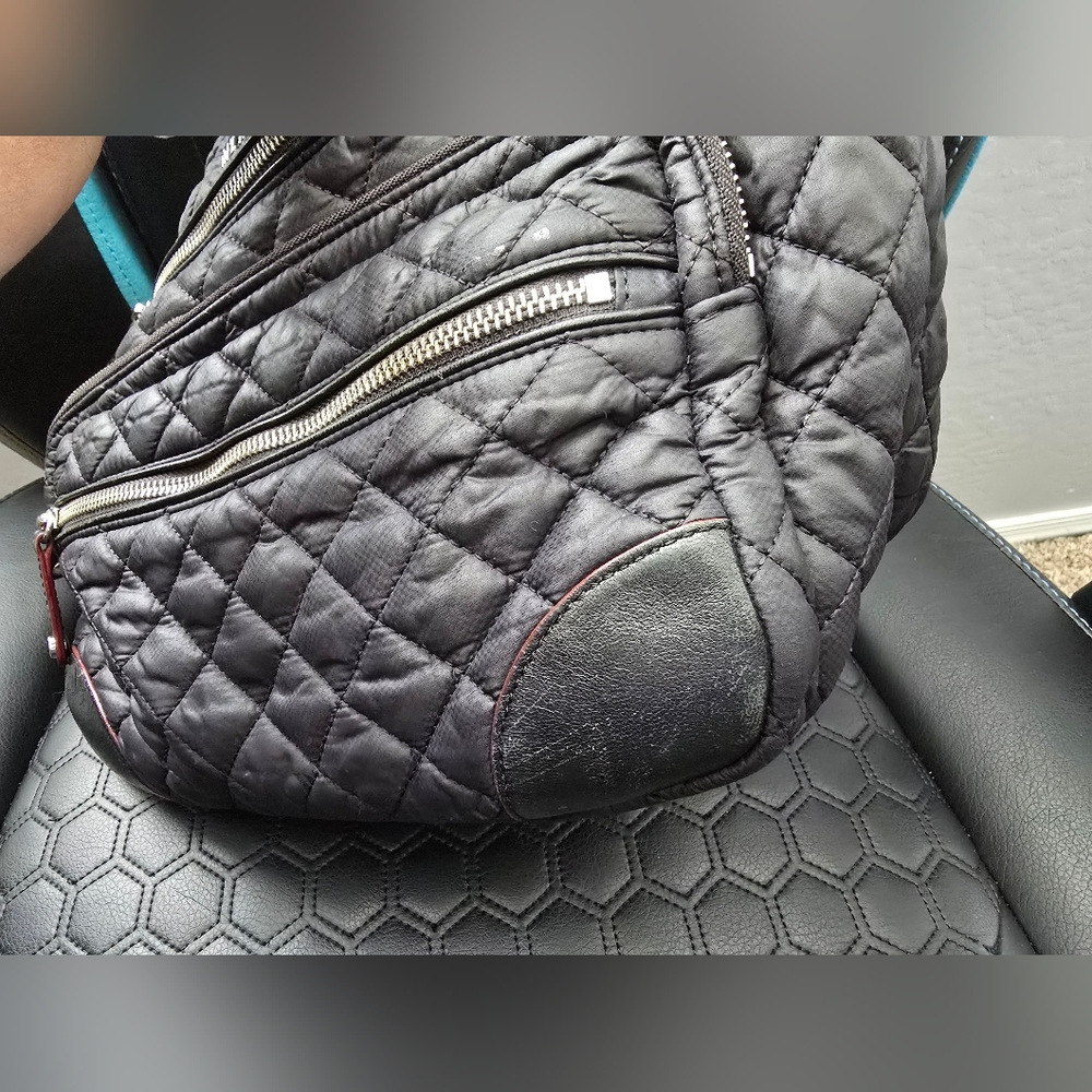 MZ Wallace Large Crosby Hobo In Black/Silver Hardware - Picture 4 of 10